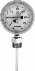 PAKKENS - 100 mm 100 401 SP 10 cm MAKSİMUM DEĞER GÖSTERGELİ Bİ-METAL SICAKLIK ÖLÇER