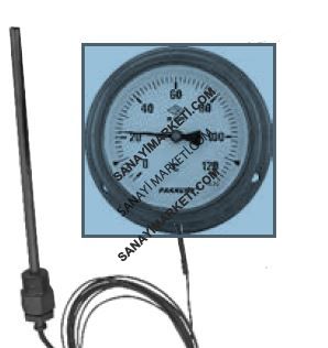 100 mm 100 511 5 mt. ALT ÇIKIŞ-FLANŞLI SIVI DOLGULU SICAKLIK ÖLÇER
