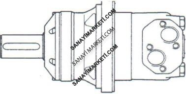 15183024 OMTW 160 cc/d 40mm Ağır Hizmet Teker Motoru - Silindirik Şaft