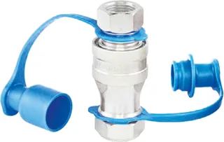 QCPC Serisi 1/4" BSP Hidrolik Otomatik Rekor -Takım- (Plastik Kapaklı) -Mavi-