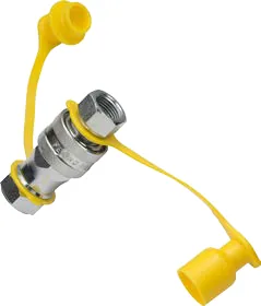 QCPC Serisi 1/2" BSP Hidrolik Otomatik Rekor -Takım- (Plastik Kapaklı) -Sarı