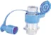 1/2" BSP Push-Pull Hidrolik Otomatik Rekor -Dişi- (Plastik Kapaklı) -Mavi-