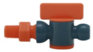 Modüler Soğutma Hortumu 1/8 inç Erkek NPT Dişli Vana (1/4 inç Sistem) - 2'li Paket