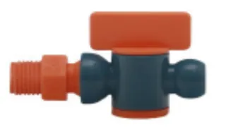 Modüler Soğutma Hortumu 1/4 inç Erkek NPT Dişli Vana (1/4 inç Sistem) - 2'li Paket