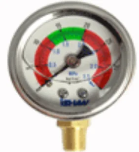 Dikey Manometre PT 1/8" Alt Çıkış 15 kgf/cm²
