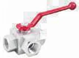 Hidrolik 3 Yollu Küresel Vana (L Tipi) 3/8" BSP