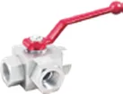 Hidrolik 3 Yollu Küresel Vana (T Tipi) 1/4" BSP