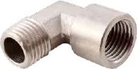 Kuyruklu Dirsek 1/8"-1/8" (Pirinç Nikel Kaplama)