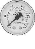 MG Serisi Ø50 Manometre / Vakummetre / Hidrometre – Metal Gövde, Akrilik Kapak, Arkadan Bağlantılı, G 1/8"