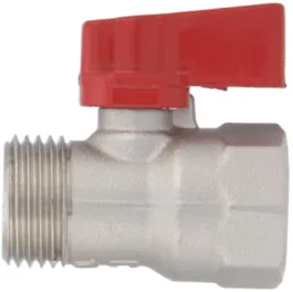 Mini Küresel Vana Dişi/Erkek PN16 DN6 1/4" (Kırmızı Volan)