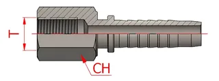 Gres Hortum Başlığı 3/16" - 1/8" Sabit Dişi