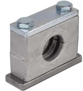 Çift Lamalı Alüminyum Boru Kelepçesi Ø 25 mm ALCP2-25