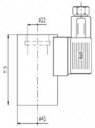 WALVOIL - BIN 22/CS 12Vcc KARTRİÇ VALF BOBİNİ