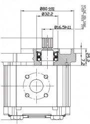 OT OIL TECHNOLOGY - OT 200 P04 4,1 OT 200 SERİSİ D/B 25-B2 MİL VE KAPAK TİPLİ DİŞLİ POMPA