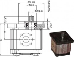 OT OIL TECHNOLOGY - OT 200 P11 11,2 OT 200 SERİSİ D/B 32-B2 MİL VE KAPAK TİPLİ DİŞLİ POMPA