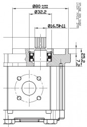 OT OIL TECHNOLOGY - OT 200 P04 4,1 OT 200 SERİSİ S/B 25-B5 MİL VE KAPAK TİPLİ DİŞLİ POMPA