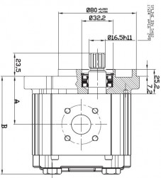 OT OIL TECHNOLOGY - OT 303 P22 OT 300 SERİSİ D/P 33-S3 MİL VE KAPAK TİPLİ DİŞLİ POMPA