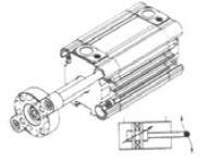 UNIMET - 5 Ø16 RM210 ISO , RP210 UNITOP STANDART DÖNMEZ MİLLİ KOMPAKT YATAKLI SİLİNDİR