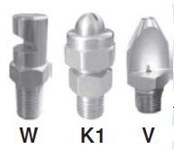 CYCO - V-1/8-SS-3504 1/8'' 35° Dar Açı Yassı Koni Üleme Alanlı Nozul