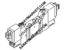 MVSY-100-4E2C-DC24 M5 5/3 KM Çift Bobinli Valf MVSF – MVSY Serileri M3 – M5 Ölçülü 3/2 – 5/2 – 5/3 Selenoid Valf