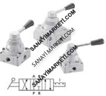 MVHC-202-4H-8A 1/4”-4/2 SAĞA SOLA KOLLU KOL KUMANDALI VALFİ