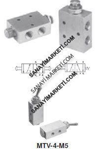 MVHA-2V 1/8”-2/2 ŞALTER-VALF MİNYATÜR Minyatür MEKANİK KUMANDALI VALF