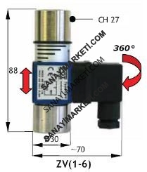 ZV3 1/2" (SU 1 > 4) ? (HAVA 30 >120) AYARLI AKIŞ SENSÖRÜ